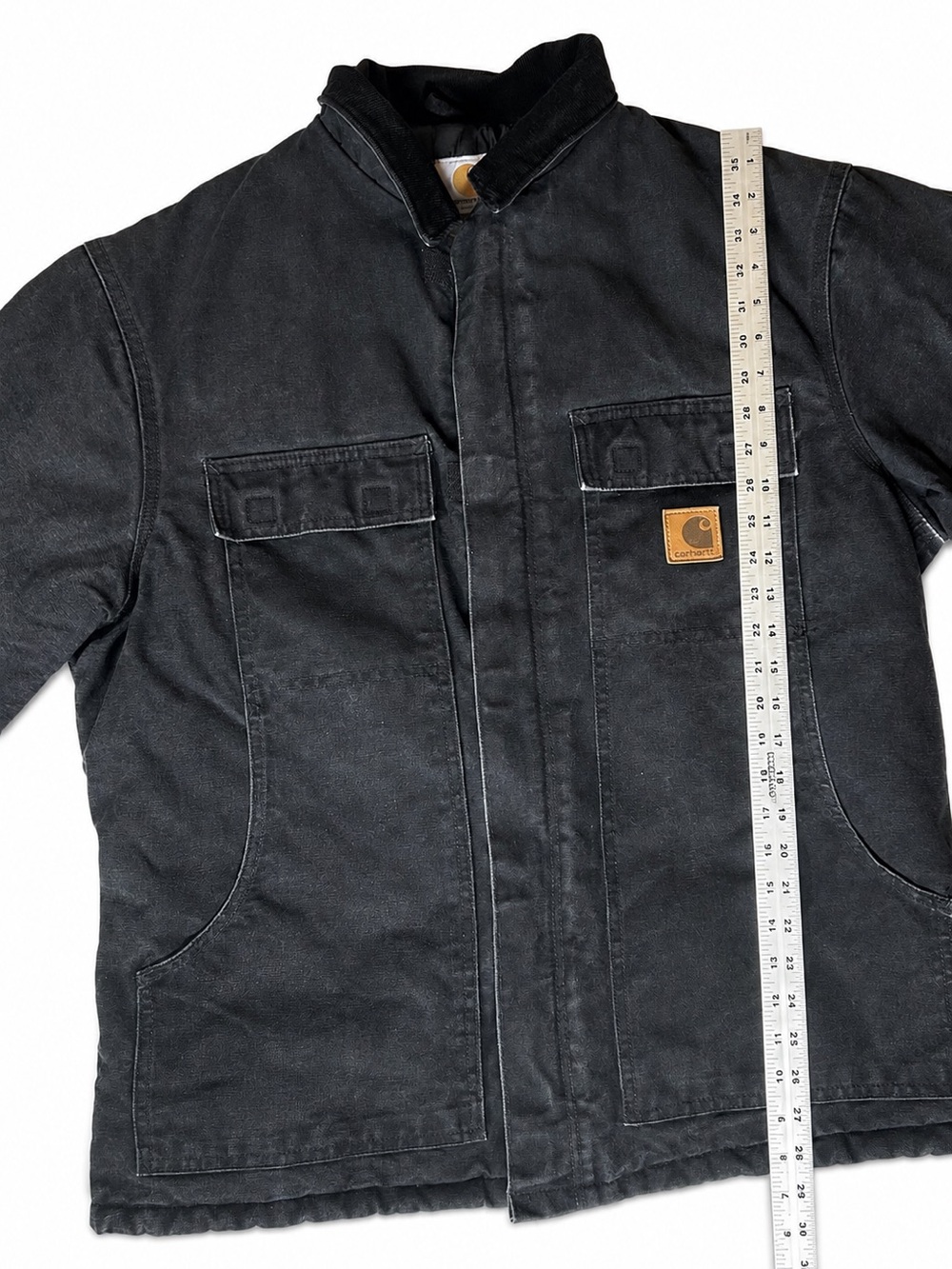 Vintage Carhartt C26 BLK Arctic Duck Traditional Coat Jacket Men's L Reg Black - Picture 4 of 11